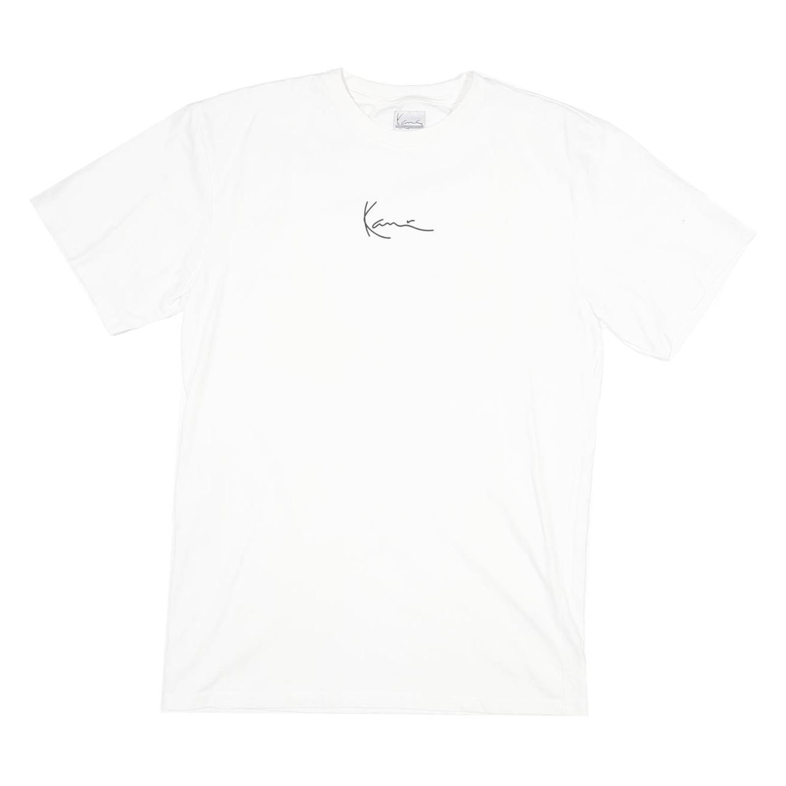 KANI Mens White Signature Graphic T-Shirt M Short Sleeve Crew Neck Cotton Blend