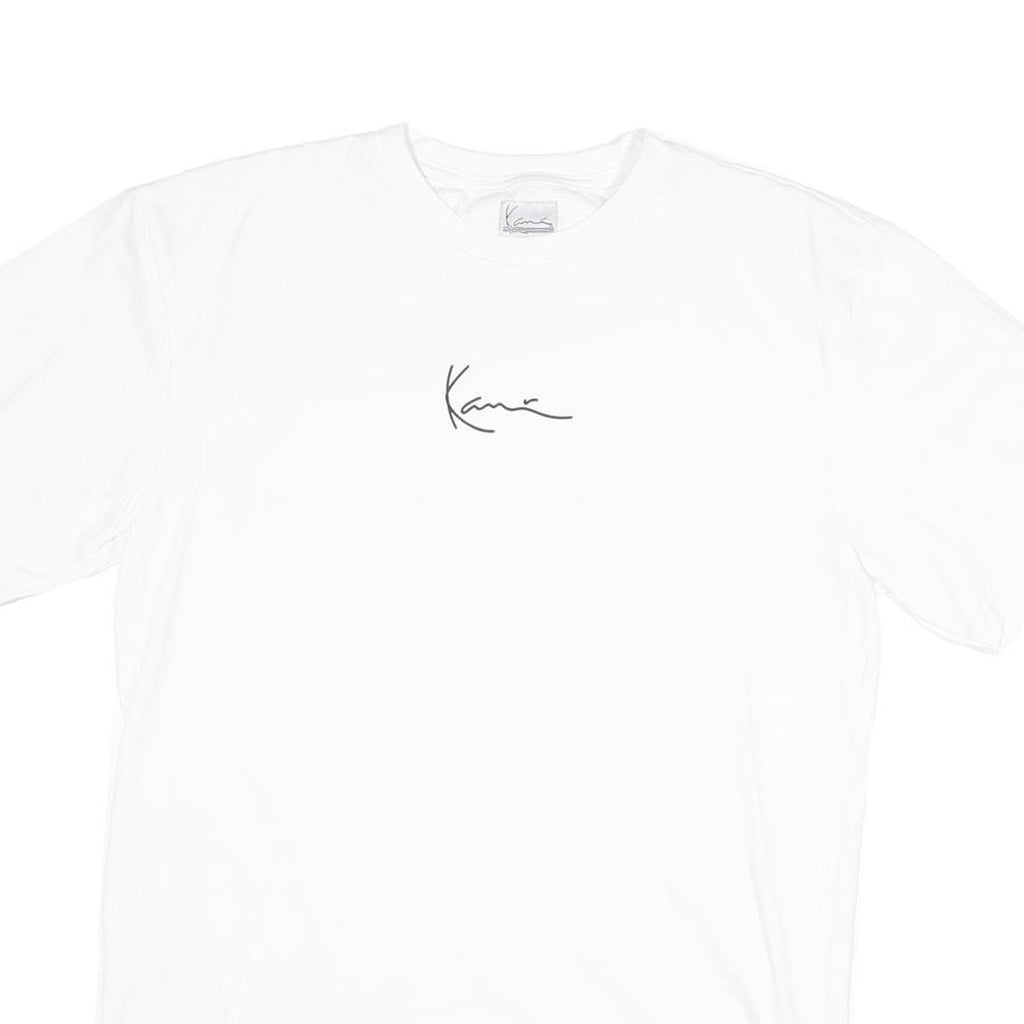 KANI Mens White Signature Graphic T-Shirt M Short Sleeve Crew Neck Cotton Blend