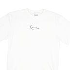 KANI Mens White Signature Graphic T-Shirt M Short Sleeve Crew Neck Cotton Blend
