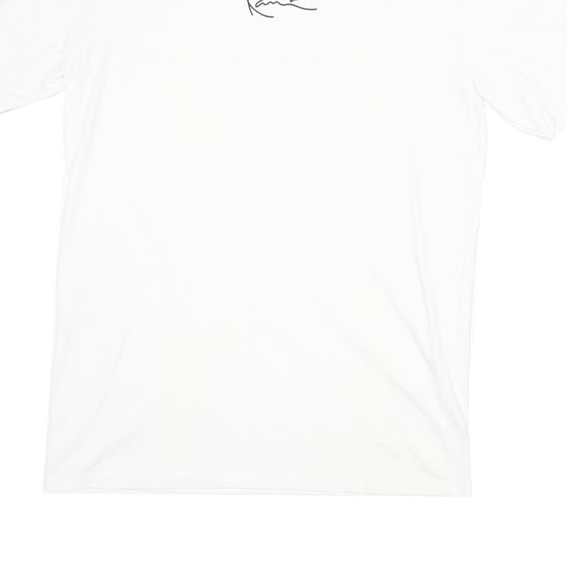 KANI Mens White Signature Graphic T-Shirt M Short Sleeve Crew Neck Cotton Blend