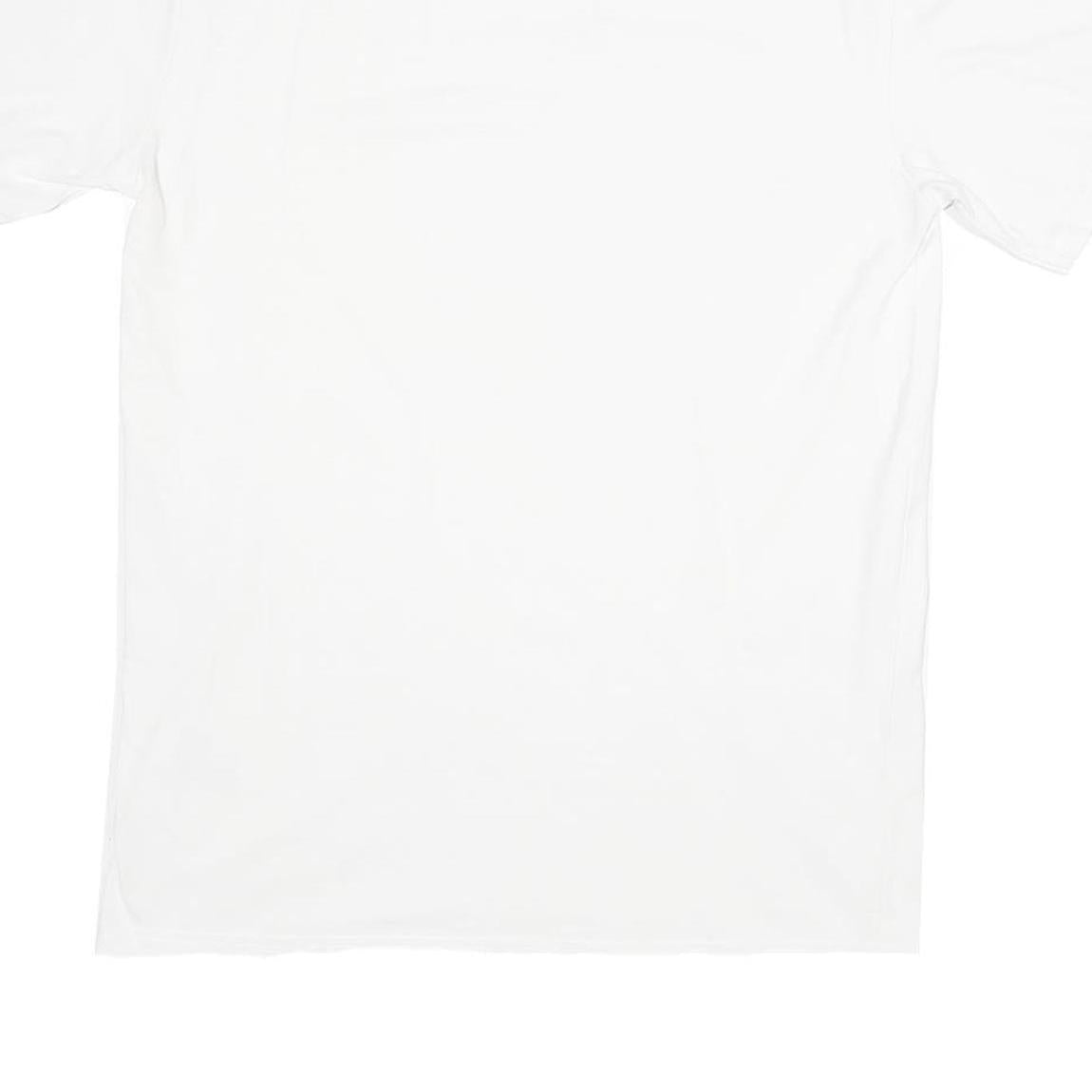 KANI Mens White Signature Graphic T-Shirt M Short Sleeve Crew Neck Cotton Blend