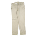 LEVI'S Mens Cotton Blend Beige Slim Trousers W34 L32 Casual Zip Closure