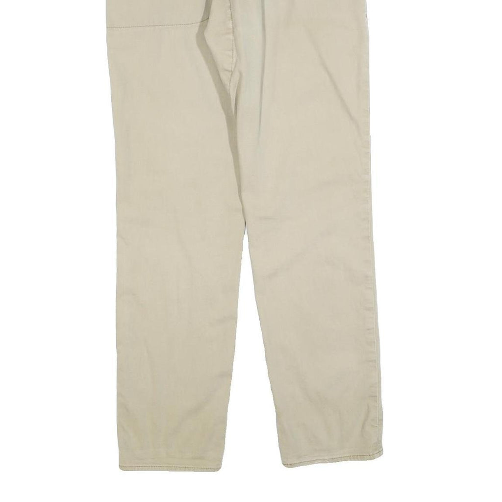LEVI'S Mens Cotton Blend Beige Slim Trousers W34 L32 Casual Zip Closure