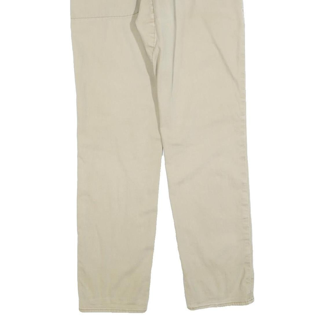 LEVI'S Mens Cotton Blend Beige Slim Trousers W34 L32 Casual Zip Closure