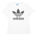 ADIDAS ORIGINALS Mens White Classic Logo Graphic T-Shirt S Short Sleeve Crew