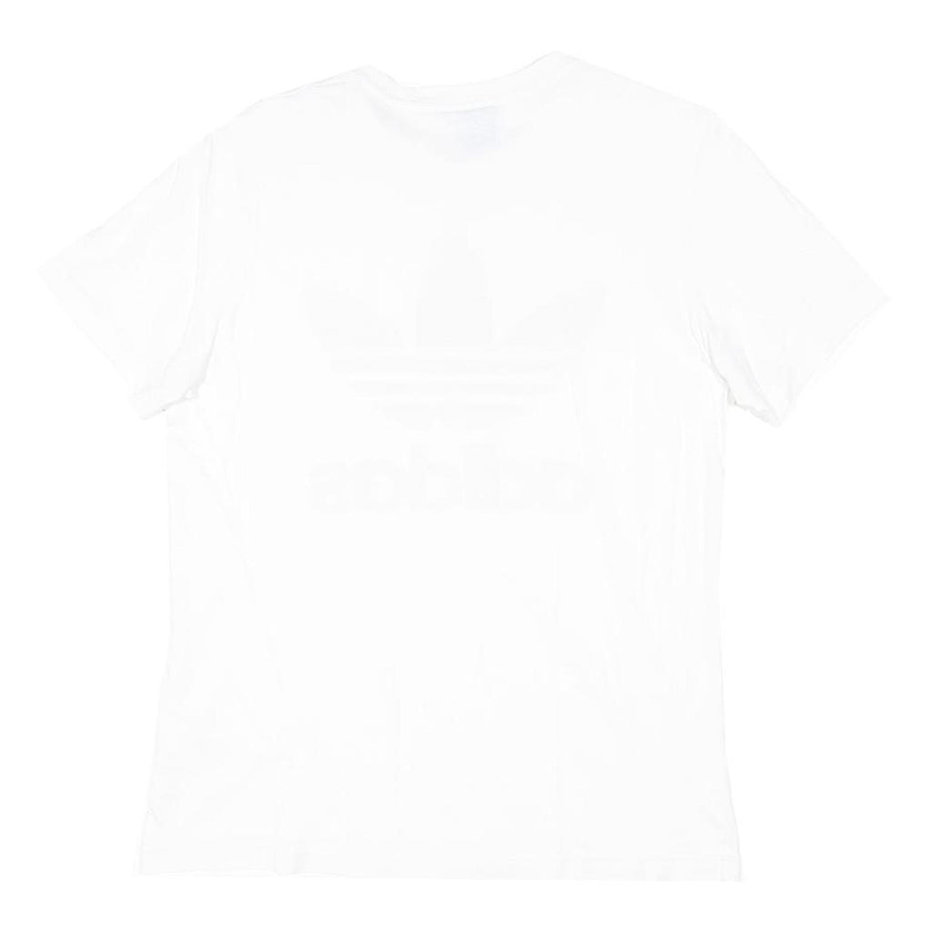 ADIDAS ORIGINALS Mens White Classic Logo Graphic T-Shirt S Short Sleeve Crew