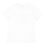 ADIDAS ORIGINALS Mens White Classic Logo Graphic T-Shirt S Short Sleeve Crew