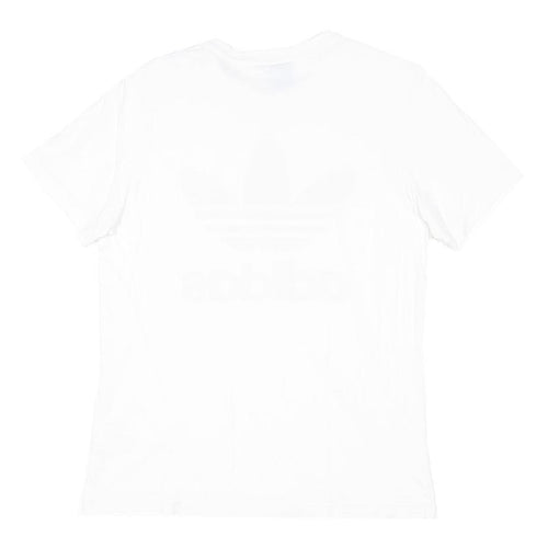 ADIDAS ORIGINALS Mens White Classic Logo Graphic T-Shirt S Short Sleeve Crew