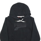 PUMA Womens Black Hoodie UK 14 Cotton Blend Pullover Hooded Sweatshirt