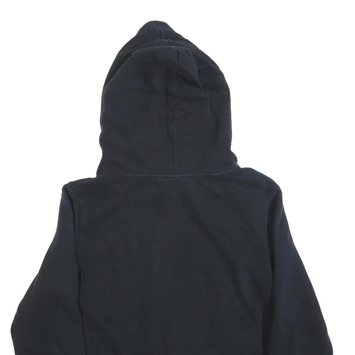 PUMA Womens Black Hoodie UK 14 Cotton Blend Pullover Hooded Sweatshirt