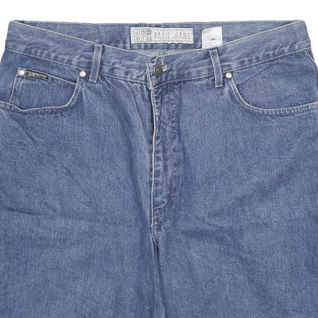 GLOBE TROTTER Mens Shorts Blue Casual Denim XL W34 Lightweight Cotton Blend