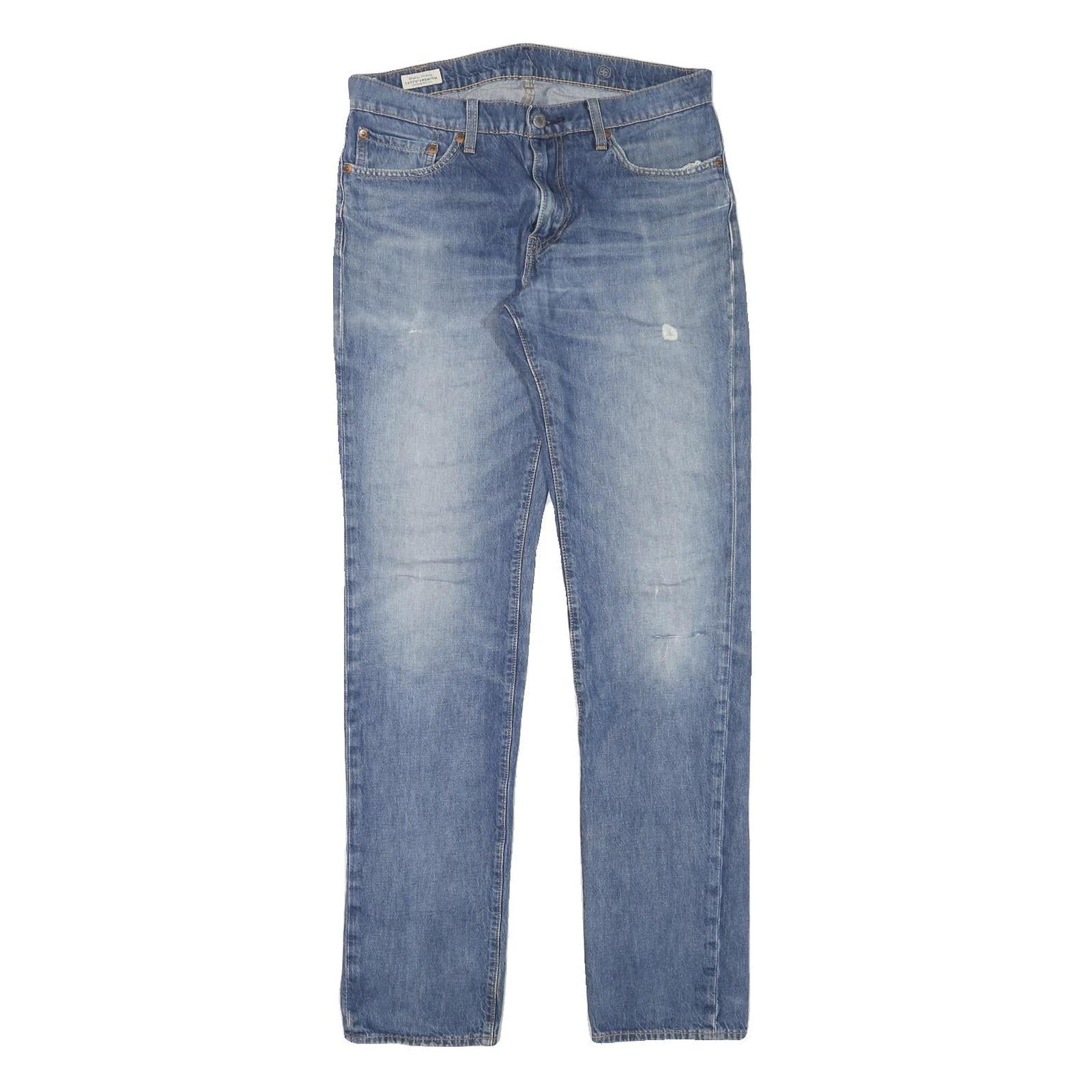 LEVI'S Mens Jeans Blue Slim Straight Denim Medium W31 L33 Casual Classic Zip