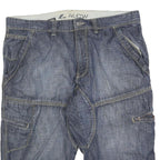 ALCW Mens Shorts Blue Casual XL W38 Cotton Blend Cargo Comfortable