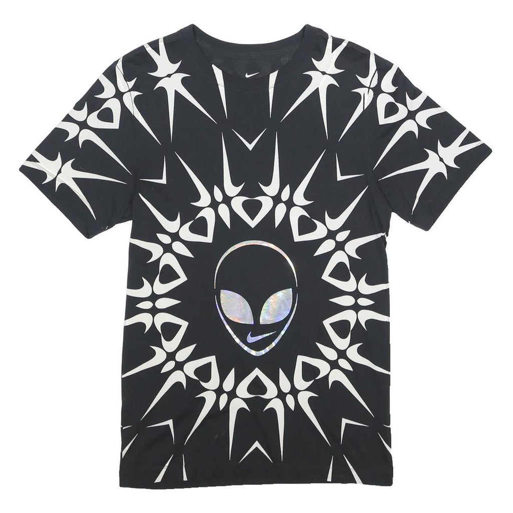 NIKE Festival Alien Mens Black Graphic T-Shirt XS Short Sleeve Crew Neck