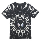 NIKE Festival Alien Mens Black Graphic T-Shirt XS Short Sleeve Crew Neck