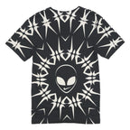 NIKE Festival Alien Mens Black Graphic T-Shirt XS Short Sleeve Crew Neck