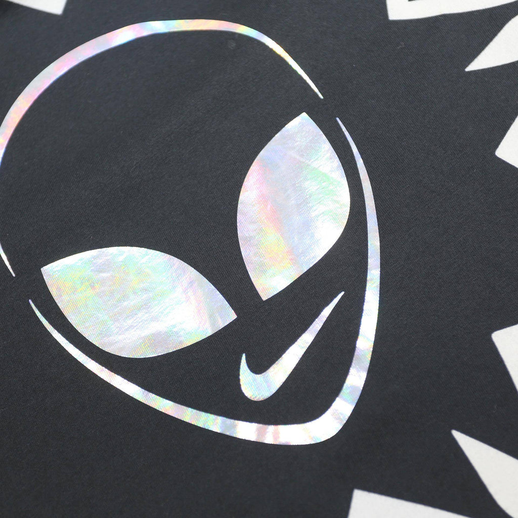 NIKE Festival Alien Mens Black Graphic T-Shirt XS Short Sleeve Crew Neck