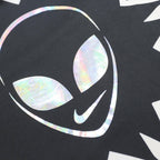 NIKE Festival Alien Mens Black Graphic T-Shirt XS Short Sleeve Crew Neck
