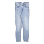 ZARA Womens Slim Light Blue Denim Jeans Cotton Blend Zip W26 L26 Casual
