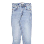 ZARA Womens Slim Light Blue Denim Jeans Cotton Blend Zip W26 L26 Casual