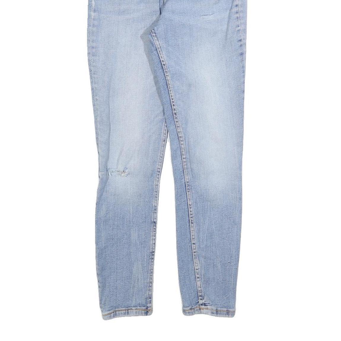 ZARA Womens Slim Light Blue Denim Jeans Cotton Blend Zip W26 L26 Casual