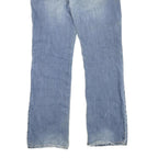 SHILOH Womens Regular Fit Straight Blue Denim Light W34 L33 Zip Jeans