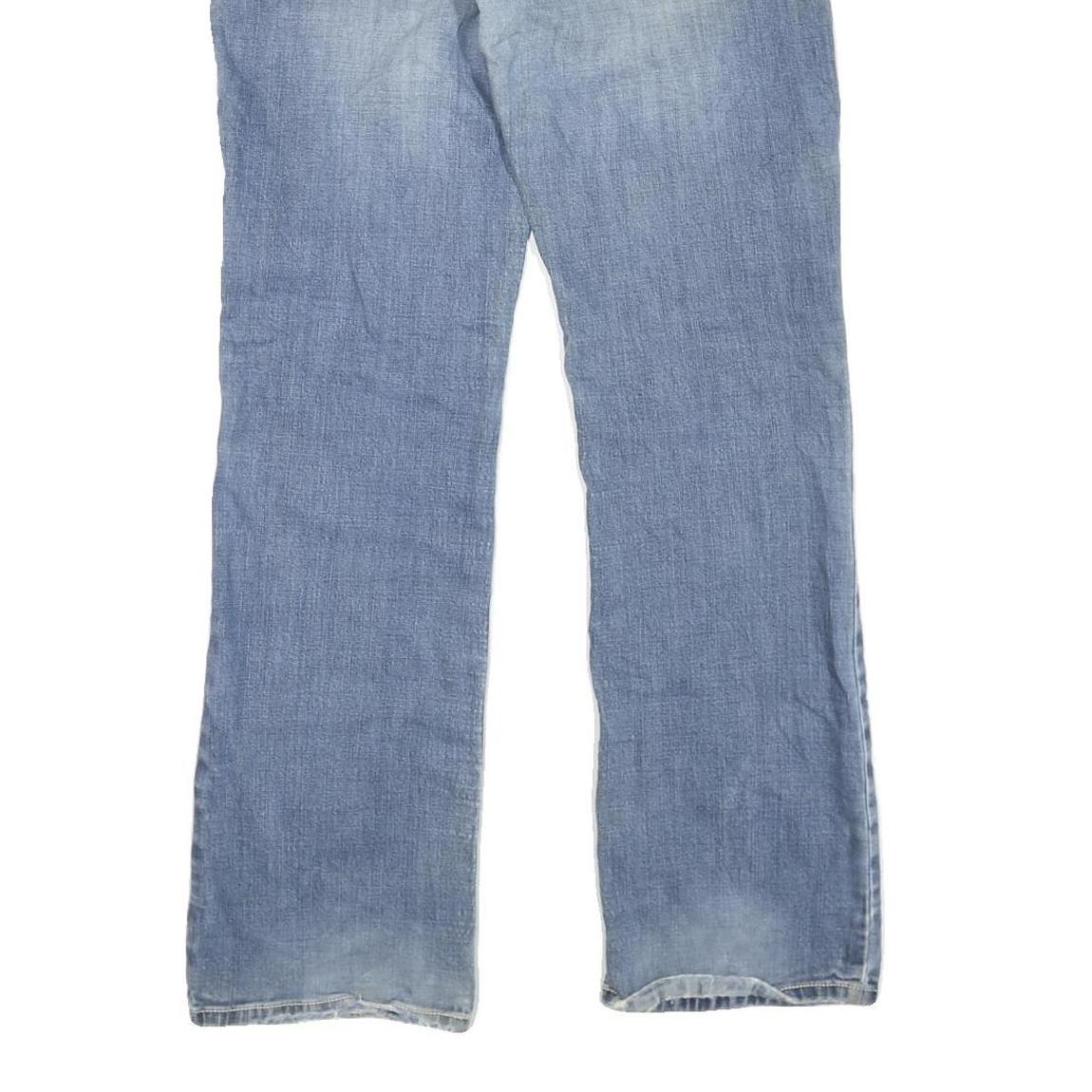 SHILOH Womens Regular Fit Straight Blue Denim Light W34 L33 Zip Jeans