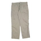 SCHOFFEL Womens Polyester Blend Beige Relaxed Straight Zip Trousers W32 L30