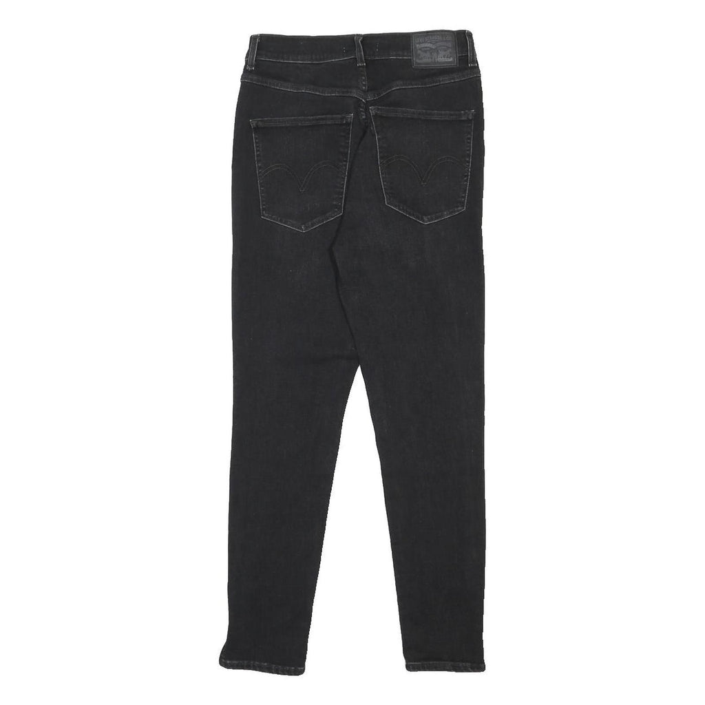 LEVI'S Womens Black Slim Skinny Denim Medium W26 L26 Zip Jeans Stretch
