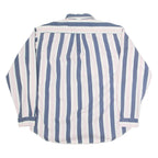 TOMMY HILFIGER Mens Shirt White Striped Long Sleeve L