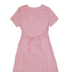 DARIAN Womens Red & White Check Day Cotton Blend Dress M Button Front Retro