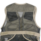 CABELA'S Womens Beige Cotton Blend Jacket L Mesh Utility Zip Vest Outdoor