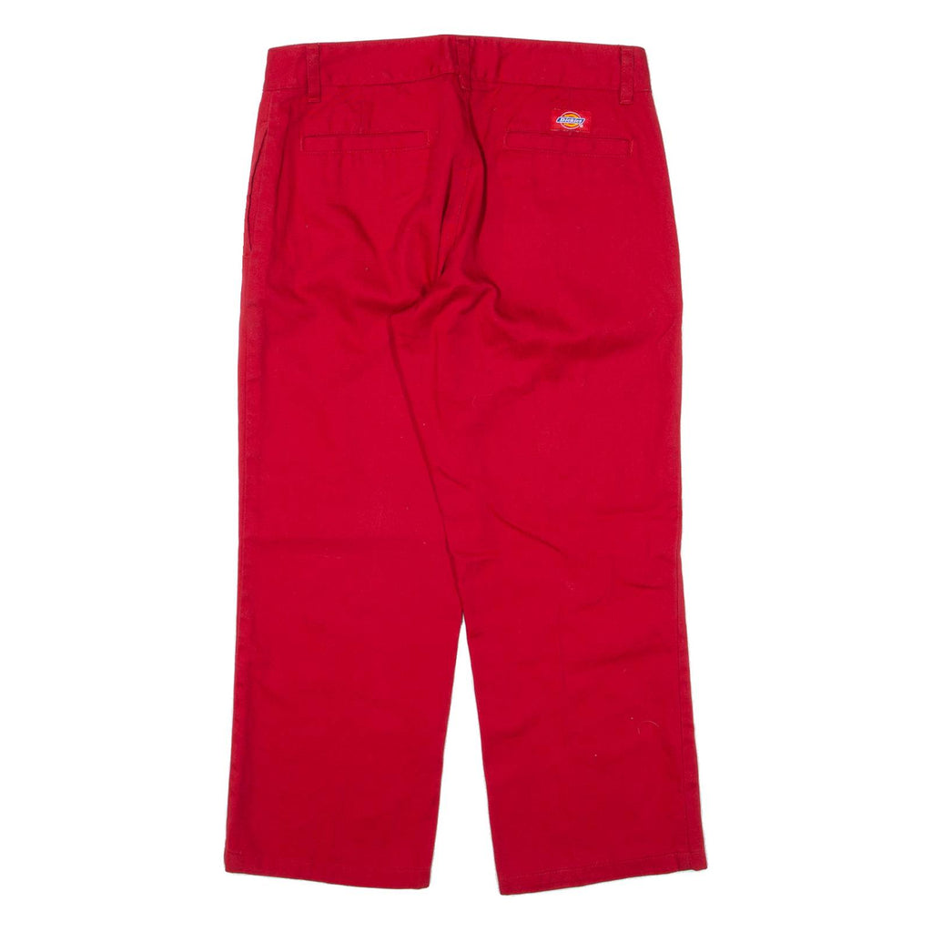 DICKIES Workwear Womens Trousers Red Regular Straight W29 L22
