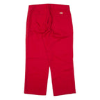 DICKIES Workwear Womens Trousers Red Regular Straight W29 L22