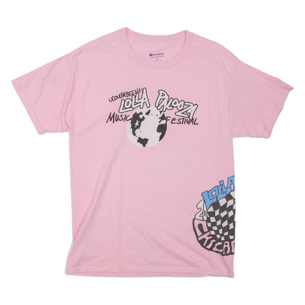CHAMPION Lollapalooza Womens T-Shirt Pink M