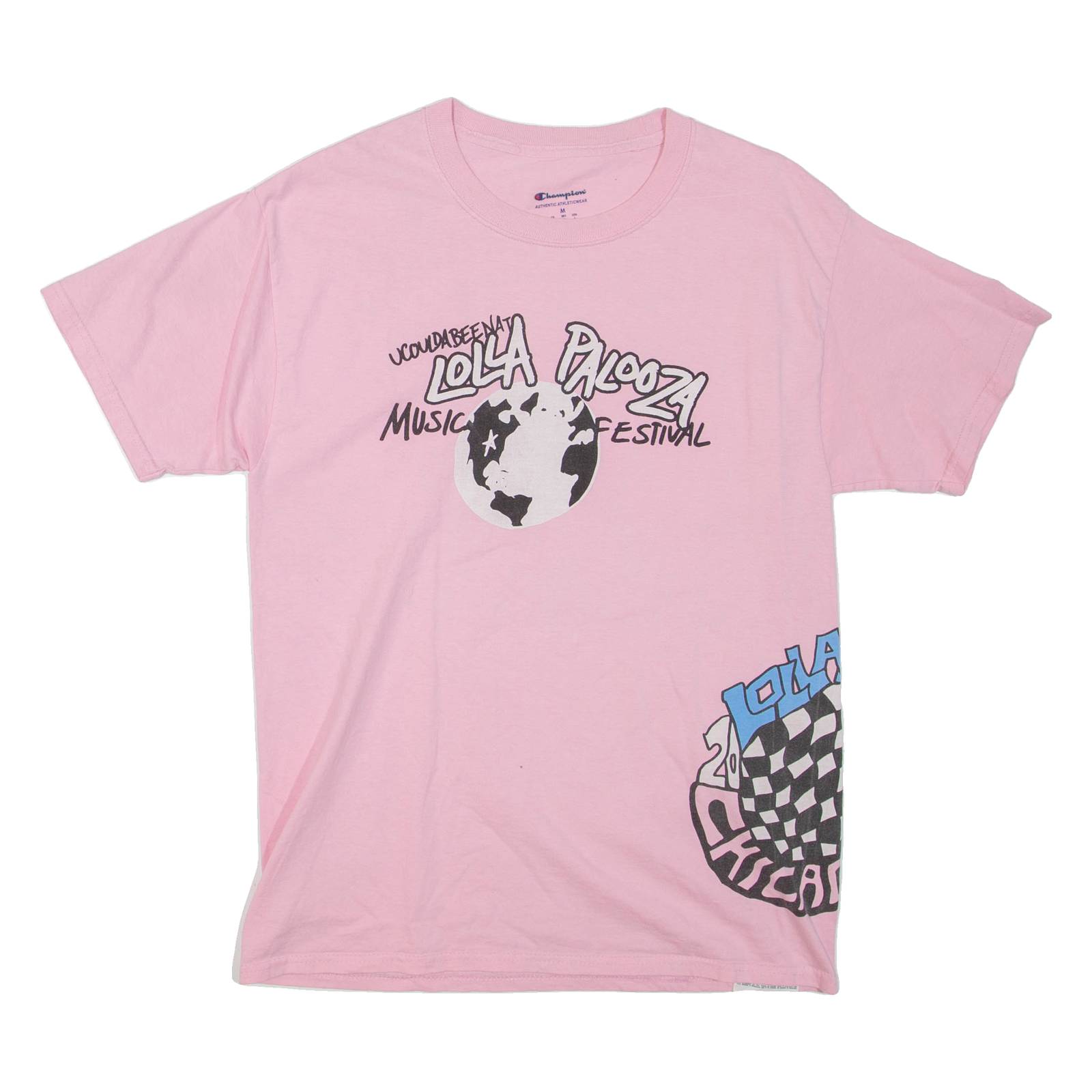 CHAMPION Lollapalooza Womens T-Shirt Pink M