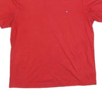 TOMMY HILFIGER Mens Red Classic T-Shirt M Short Sleeve Crew Neck Minimal Logo