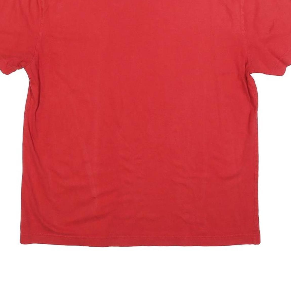 TOMMY HILFIGER Mens Red Classic T-Shirt M Short Sleeve Crew Neck Minimal Logo