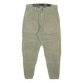 G-STAR Mens Cotton Blend Khaki Relaxed Tapered Trousers W31 L27 Casual Zip