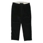 NAUTICA Mens Cotton Blend Black Classic Straight Trousers W38 L30 Casual Smart