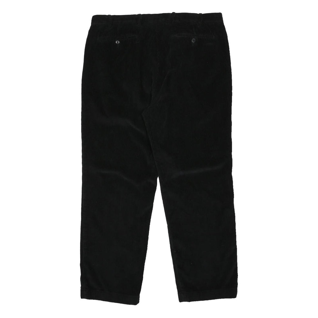 NAUTICA Mens Cotton Blend Black Classic Straight Trousers W38 L30 Casual Smart