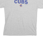 MAJESTIC Mens Grey Cubs Graphic T-Shirt XL Short Sleeve Crew Neck Casual Cotton