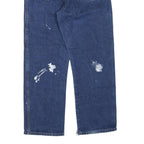 DICKIES Mens Regular Fit Blue Denim Jeans W36 L30 Cotton Blend Zip Pocket