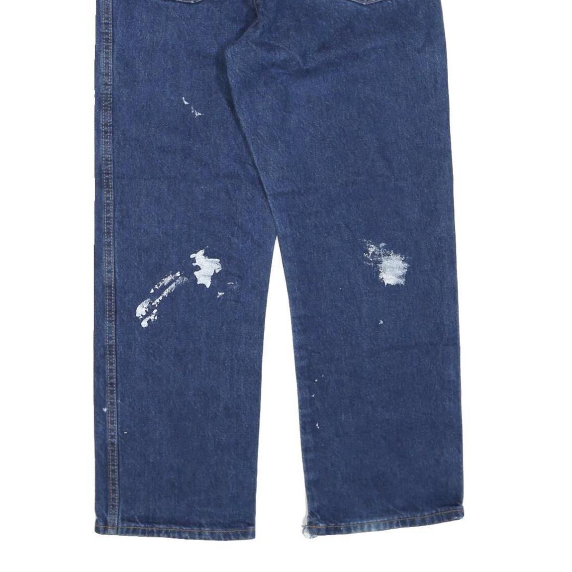 DICKIES Mens Regular Fit Blue Denim Jeans W36 L30 Cotton Blend Zip Pocket