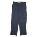 DICKIES Mens Regular Fit Navy Blue Regular Leg Trousers W32 L32 Workwear Casual