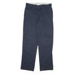 DICKIES Mens Regular Fit Navy Blue Regular Leg Trousers W32 L32 Workwear Casual