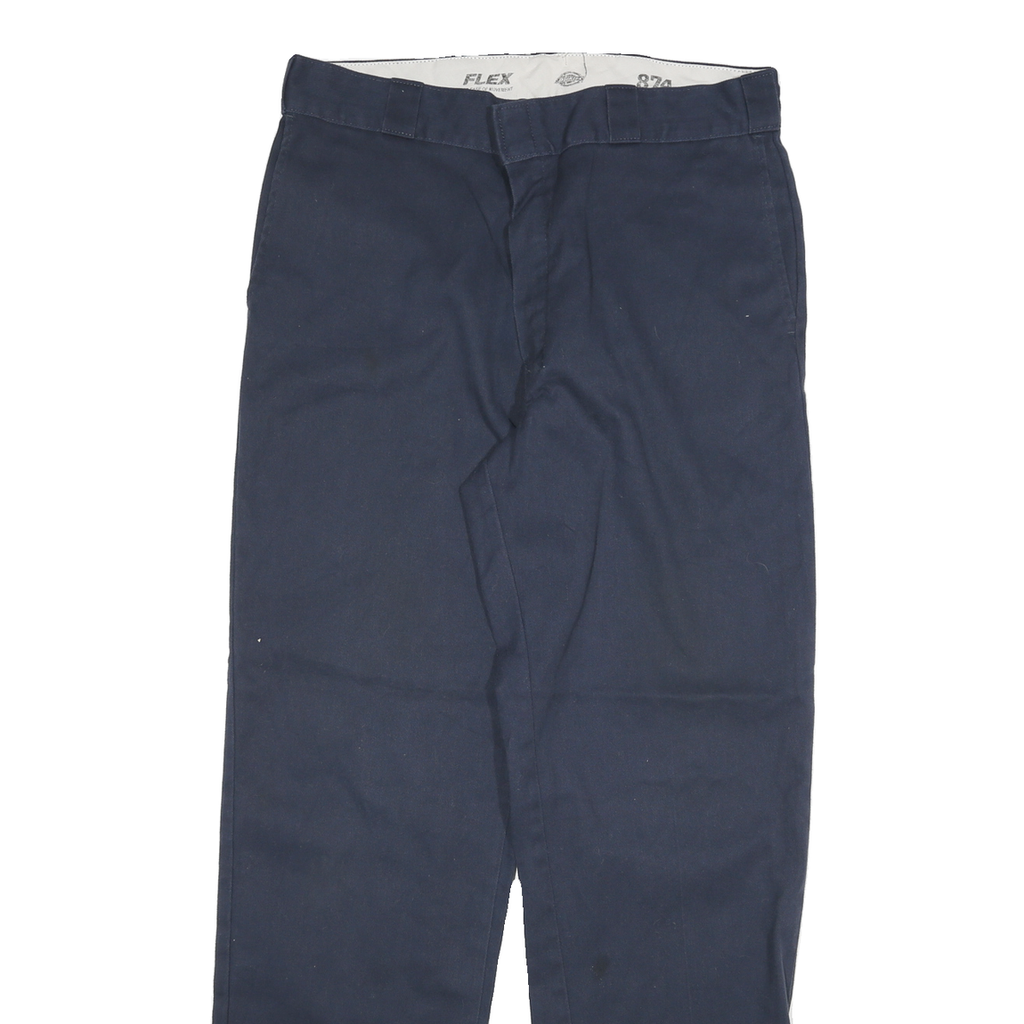 DICKIES Mens Regular Fit Navy Blue Regular Leg Trousers W32 L32 Workwear Casual