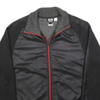 PUMA Mens Black & Grey Sports Zip Jacket M Polyester Blend Athletic Outerwear