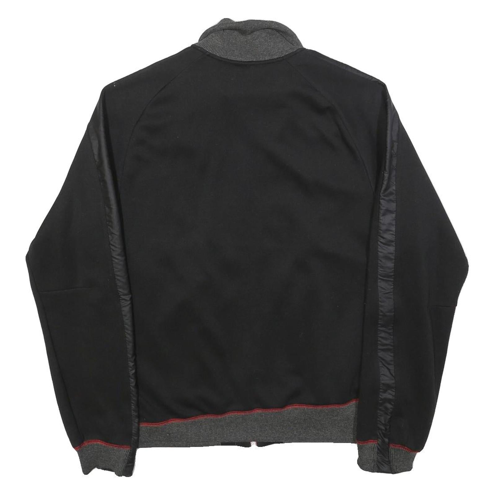 PUMA Mens Black & Grey Sports Zip Jacket M Polyester Blend Athletic Outerwear