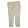 DICKIES Mens Slim Beige Cotton Blend Zip Trousers W36 L30 Casual Workwear